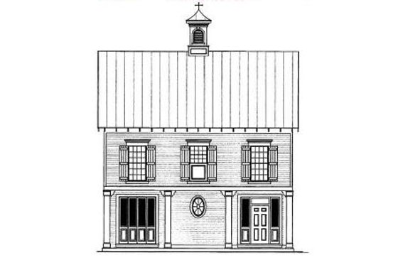 Exterior - Rear Elevation for Beach House Plan #45-215 - 2 bed, 2 bath