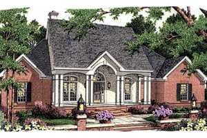 Southern Exterior - Front Elevation Plan #406-296