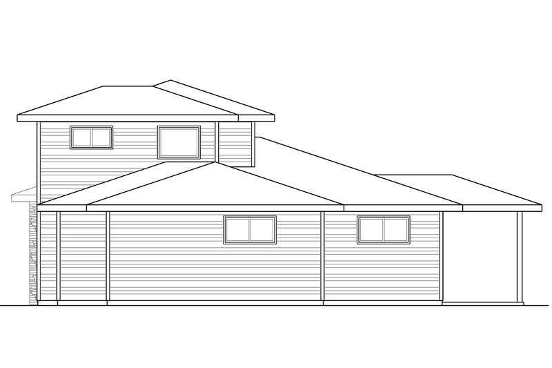 House Blueprint - Exterior - Other Elevation 1 for Prairie House Plan #124-1035 - 3 bed, 2.5 bath