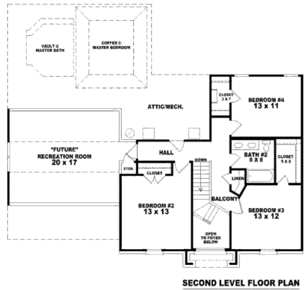 European Floor Plan - Upper Floor Plan #81-13683