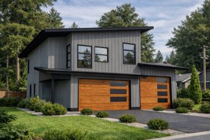 Home Plan - Exterior - Front Elevation for Modern House Plan #1100-173 - 1 bed, 1.5 bath