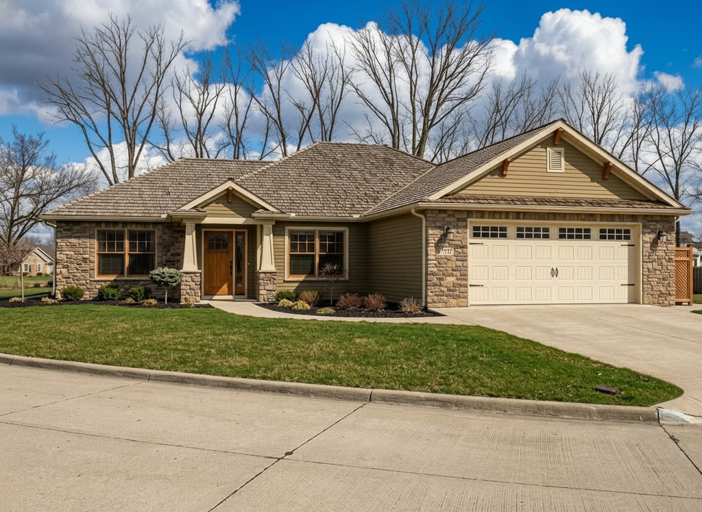 Exterior - Front Elevation 2 for Ranch House Plan #1064-9 - 3 bed, 2 bath