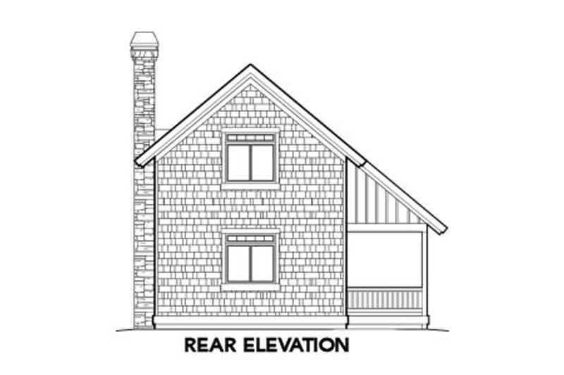 Dream House Plan - Exterior - Rear Elevation for Traditional House Plan #48-302 - 1 bed, 1 bath