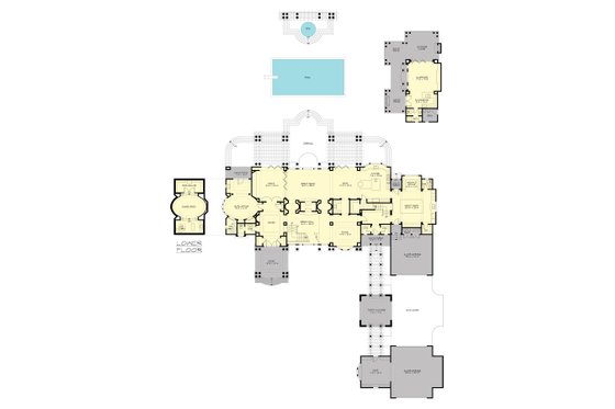Floor Plan - Main Floor for Traditional House Plan #132-217 - 4 bed, 7 bath