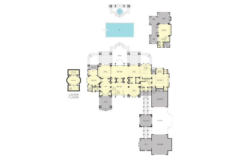 House Blueprint - Floor Plan - Main Floor for Traditional House Plan #132-217 - 4 bed, 7 bath