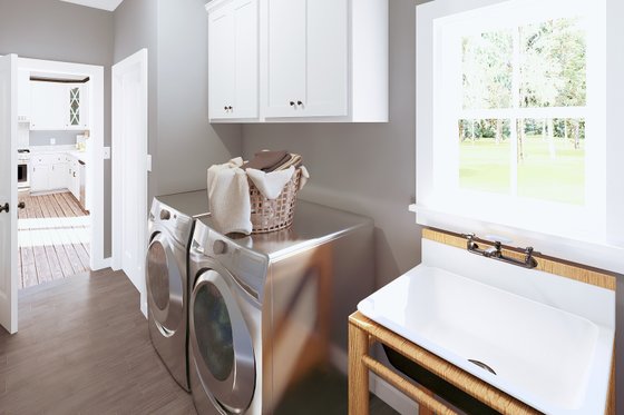 Interior - Laundry for Ranch House Plan #44-239 - 3 bed, 2 bath