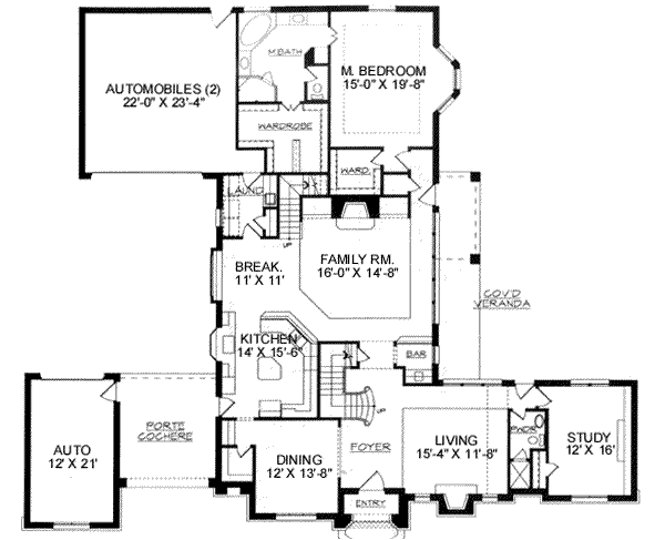 European Floor Plan - Main Floor Plan #141-122