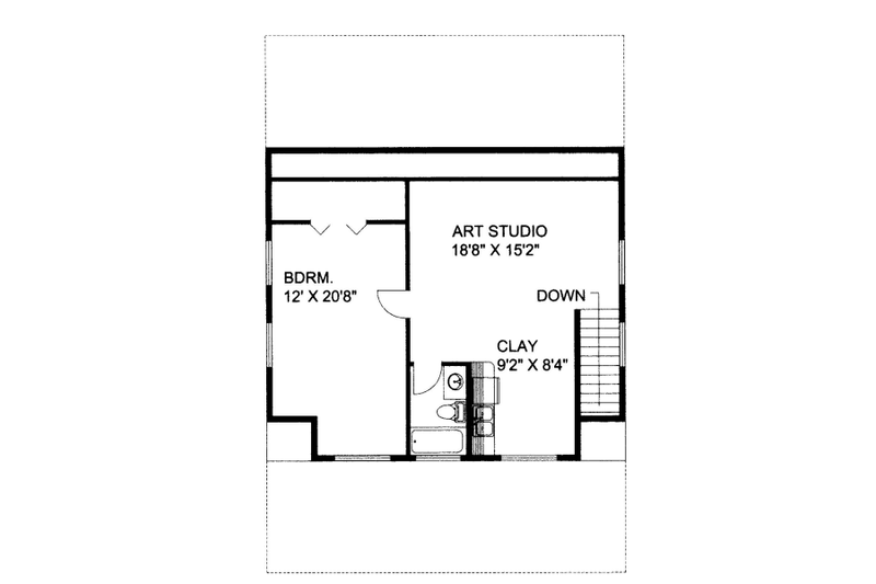 Home Plan - Floor Plan - Upper Floor for Country House Plan #117-749 - 1 bed, 1 bath