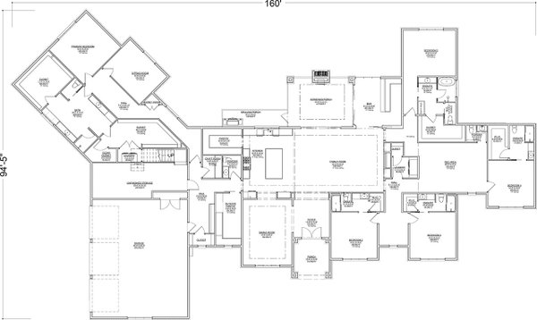 Architectural House Design - Floor Plan - Main Floor for Modern House Plan #1116-52 - 5 bed, 5.5 bath