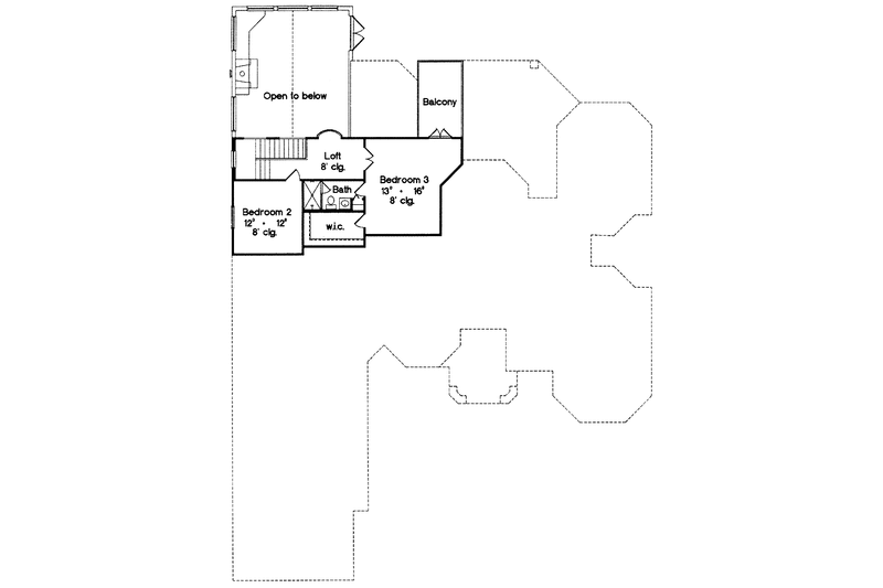 Home Plan - Floor Plan - Upper Floor for Mediterranean House Plan #417-712 - 4 bed, 3.5 bath