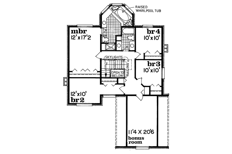 Home Plan - Floor Plan - Upper Floor for Country House Plan #47-731 - 4 bed, 2.5 bath