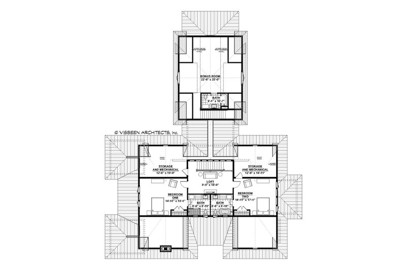 Architectural House Design - Floor Plan - Upper Floor for Farmhouse House Plan #928-359 - 3 bed, 3.5 bath