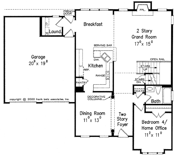 House Plan Design - Colonial Floor Plan - Main Floor Plan #927-632