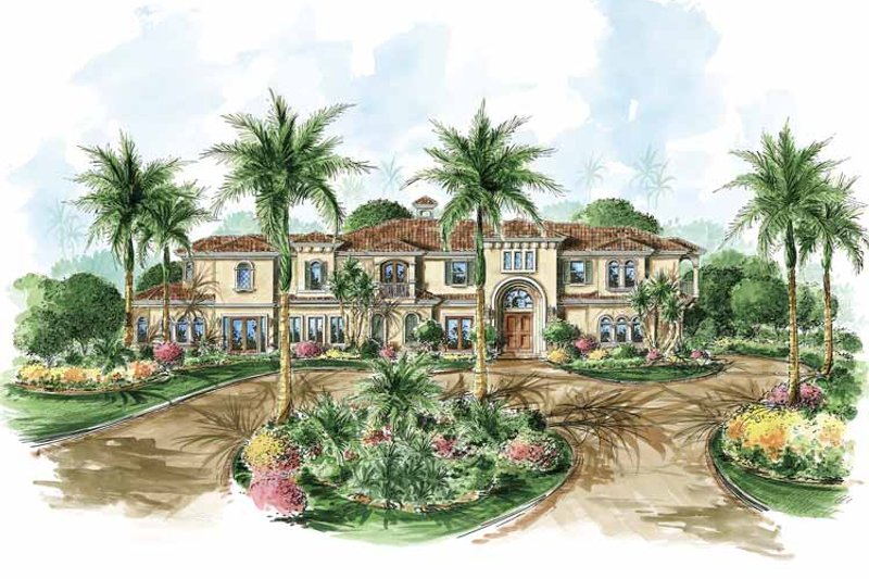 Dream House Plan - Exterior - Front Elevation 3 for Mediterranean House Plan #1017-68 - 4 bed, 5.5 bath