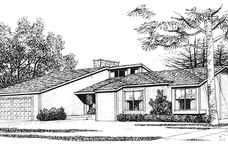 Home Plan - Contemporary Exterior - Front Elevation Plan #320-1307