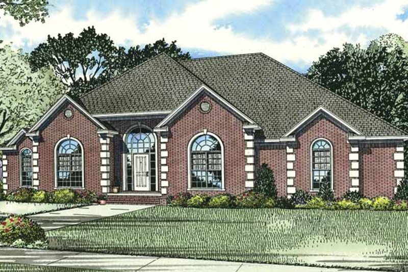 House Blueprint - Traditional Exterior - Front Elevation Plan #17-2794