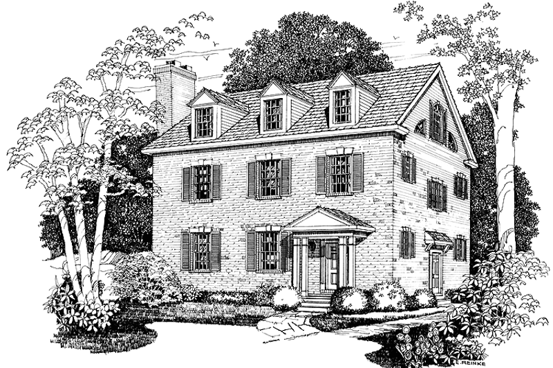 Home Plan - Classical Exterior - Front Elevation Plan #72-987