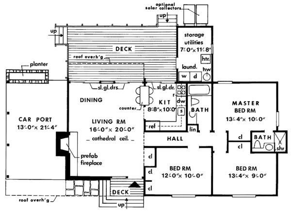 House Blueprint - Contemporary Floor Plan - Main Floor Plan #456-77