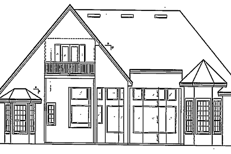 Home Plan - Exterior - Rear Elevation for Colonial House Plan #417-666 - 5 bed, 4 bath