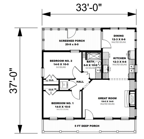 House Blueprint - Modern Floor Plan - Main Floor Plan #44-295