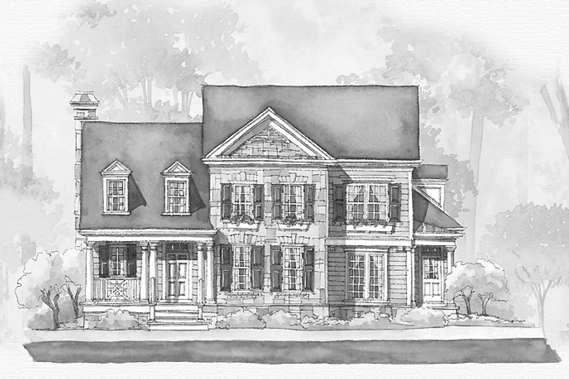 Home Plan - Colonial Exterior - Front Elevation Plan #429-254