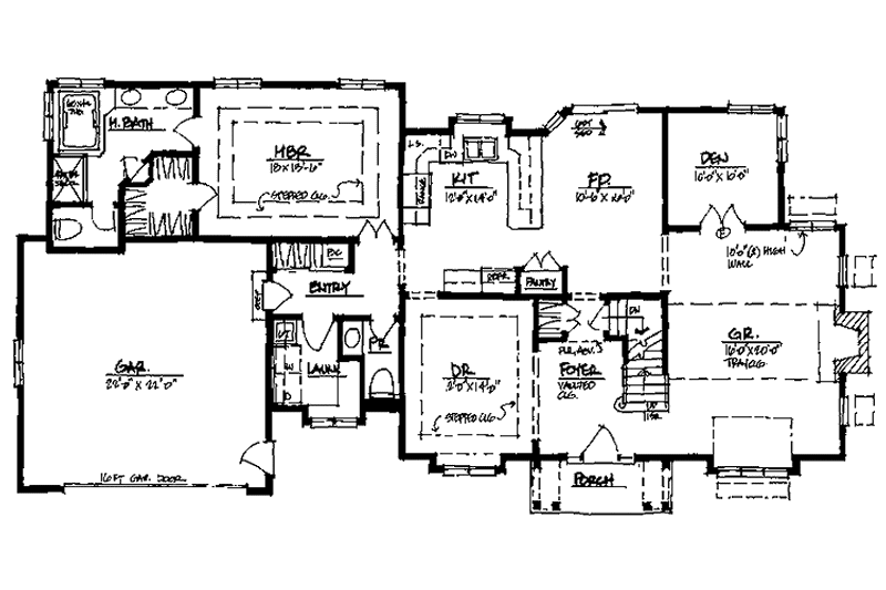 Dream House Plan - Floor Plan - Main Floor for Traditional House Plan #328-285 - 3 bed, 2.5 bath