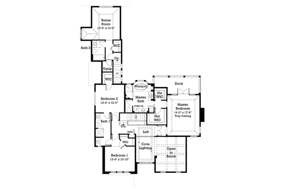 Floor Plan - Upper Floor for Victorian House Plan #930-200 - 3 bed, 3.5 bath