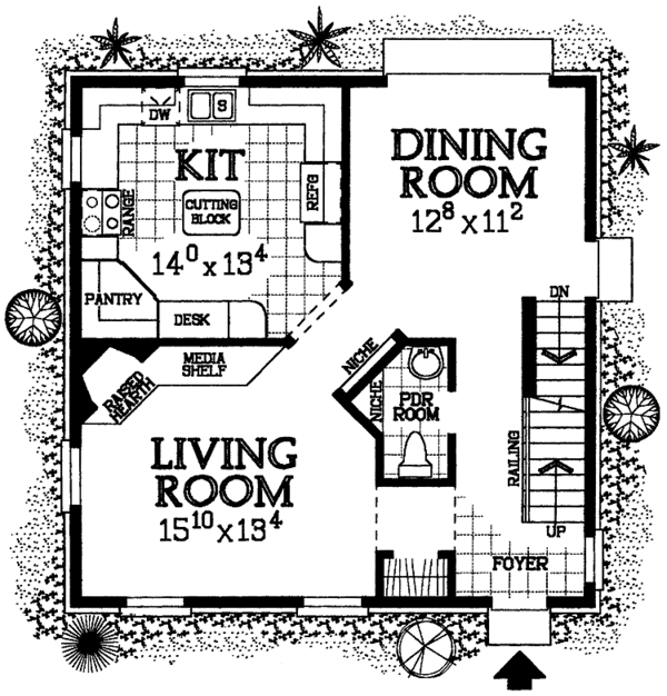 House Plan Design - Colonial Floor Plan - Main Floor Plan #72-986