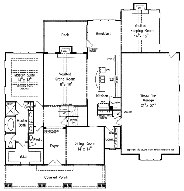 House Plan Design - Craftsman Floor Plan - Main Floor Plan #927-408