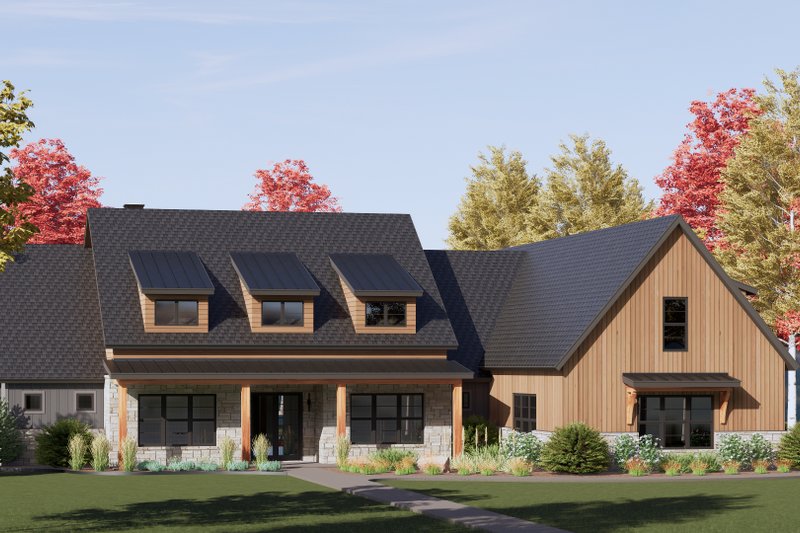 Home Plan - Exterior - Front Elevation 3 for Farmhouse House Plan #1096-27 - 4 bed, 4.5 bath