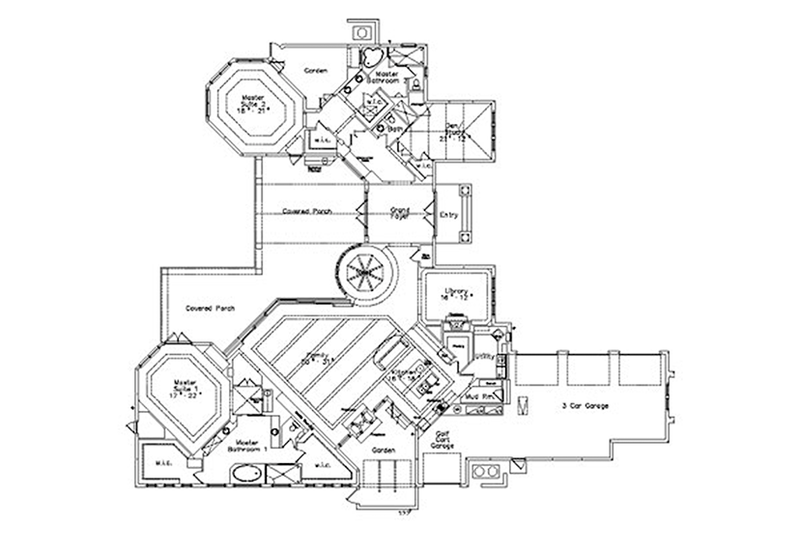Dream House Plan - Floor Plan - Main Floor for Contemporary House Plan #417-814 - 2 bed, 3 bath