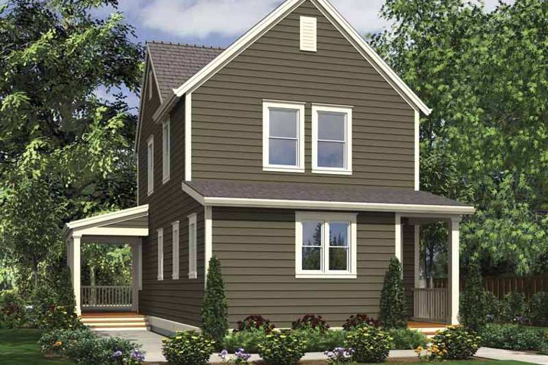 Home Plan - Exterior - Rear Elevation for Country House Plan #48-866 - 3 bed, 2.5 bath