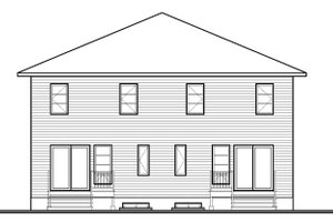 Exterior - Rear Elevation for Contemporary House Plan #23-2596 - 5 bed, 2 bath