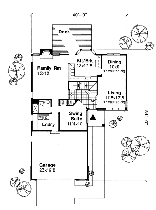 Architectural House Design - Country Floor Plan - Main Floor Plan #320-626