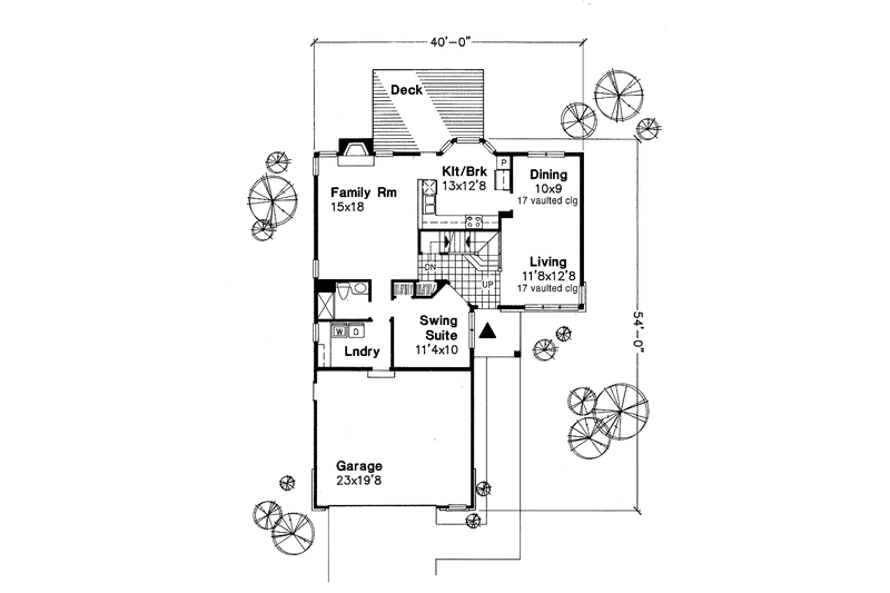 Dream House Plan - Floor Plan - Main Floor for Country House Plan #320-626 - 4 bed, 2.5 bath