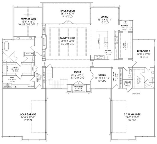 European Floor Plan - Main Floor Plan #1096-10