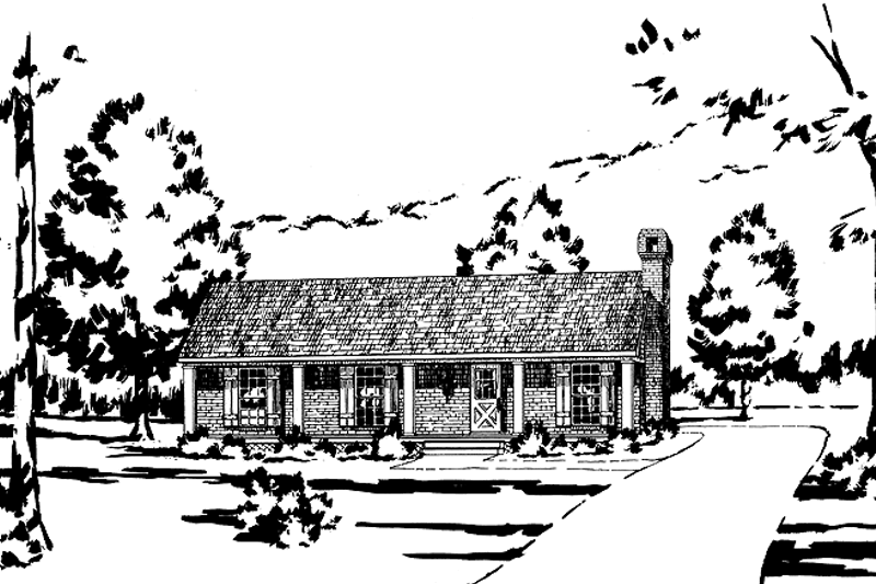 Dream House Plan - Country Exterior - Front Elevation Plan #36-626