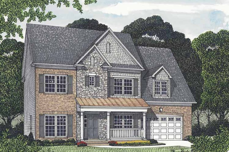 House Blueprint - Traditional Exterior - Front Elevation Plan #453-534