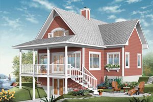 Country Exterior - Front Elevation Plan #23-2408