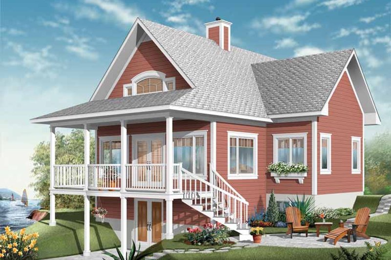 Architectural House Design - Country Exterior - Front Elevation Plan #23-2408