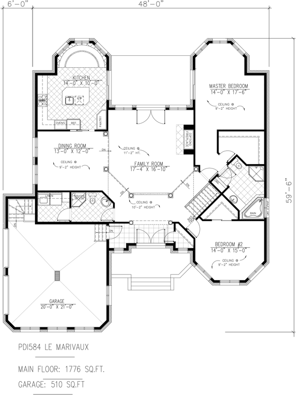 European Floor Plan - Other Floor Plan #138-170