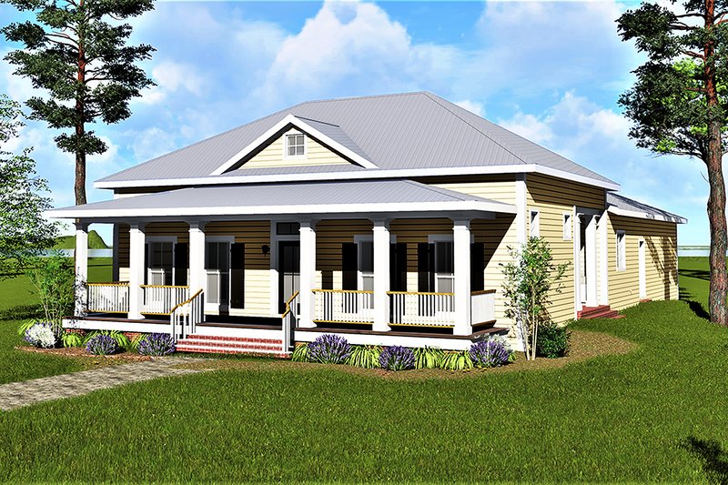 Architectural House Design - Traditional Exterior - Front Elevation Plan #44-193