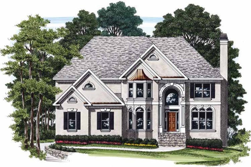 Dream House Plan - Mediterranean Exterior - Front Elevation Plan #927-376