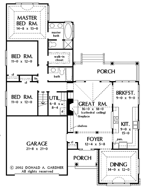 Architectural House Design - Ranch Floor Plan - Main Floor Plan #929-676