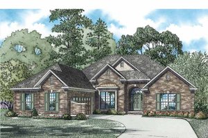 Exterior - Front Elevation 3 for Ranch House Plan #17-2800 - 4 bed, 2 bath