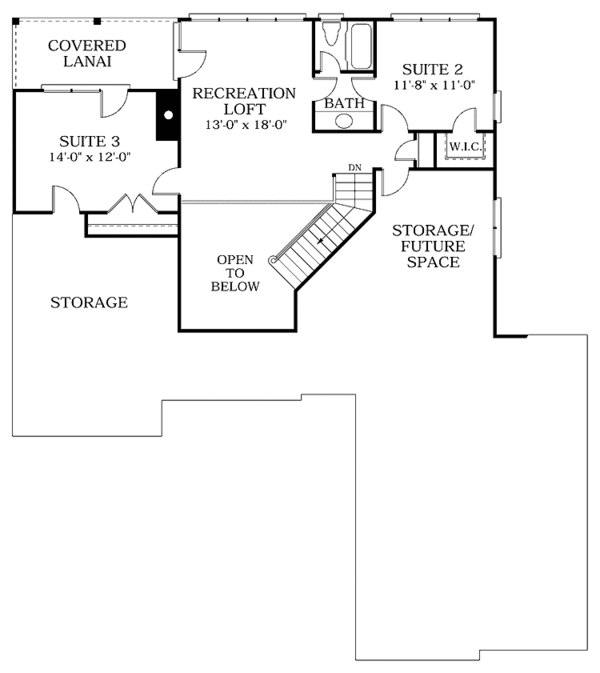 House Plan Design - Country Floor Plan - Upper Floor Plan #453-133