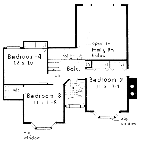 Dream House Plan - Colonial Floor Plan - Upper Floor Plan #3-231