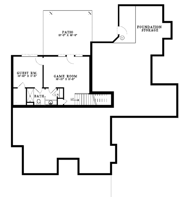 Dream House Plan - Traditional Floor Plan - Lower Floor Plan #17-3009