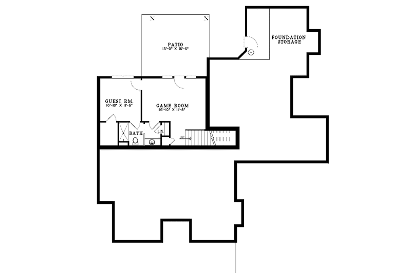 Home Plan - Floor Plan - Lower Floor for Traditional House Plan #17-3009 - 5 bed, 4.5 bath