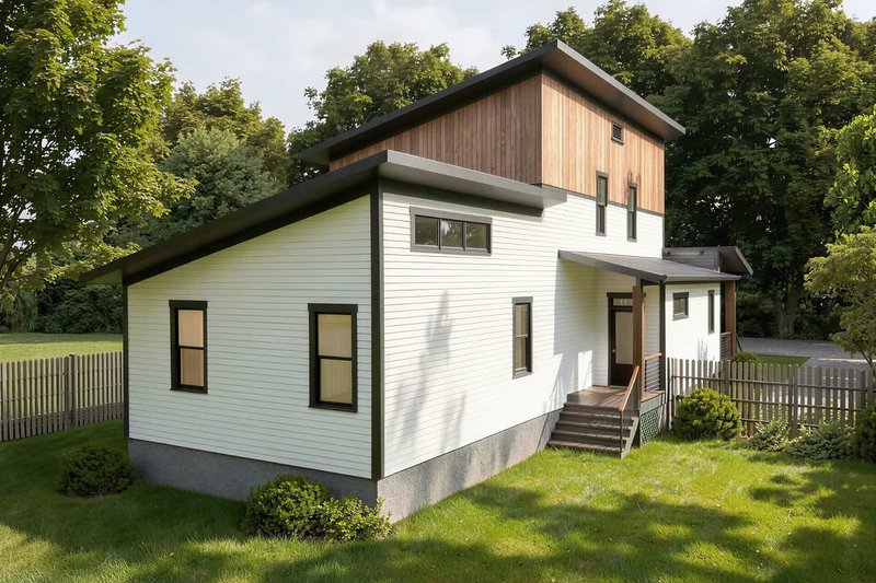 Architectural House Design - Exterior - Rear Elevation for Modern House Plan #79-319 - 3 bed, 2.5 bath
